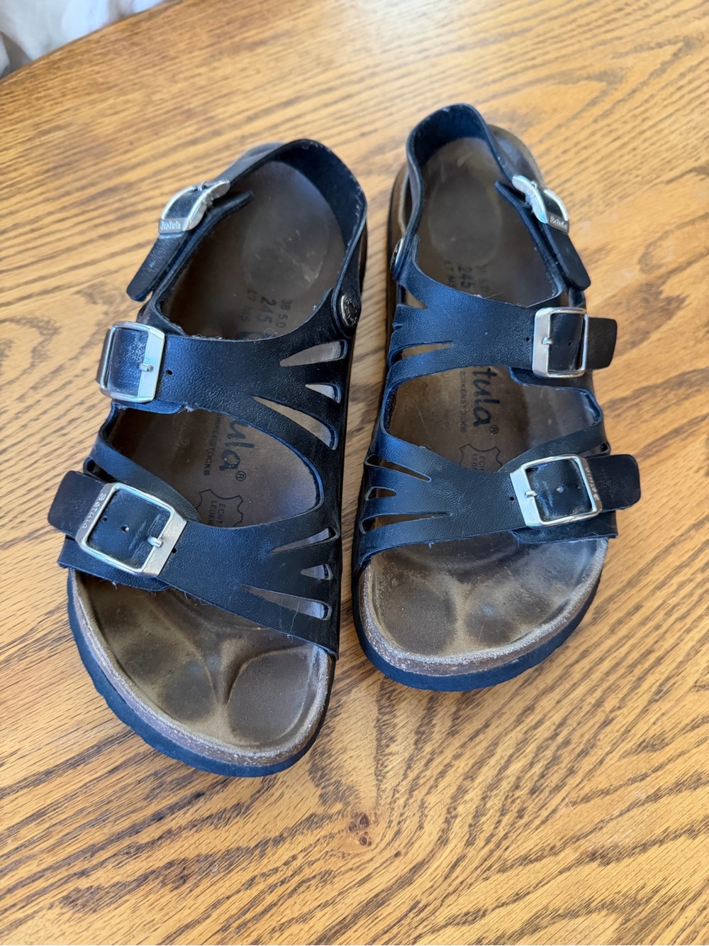 Black Birkenstock Betula Miami (discontinued two-strap w/back strap sandal)